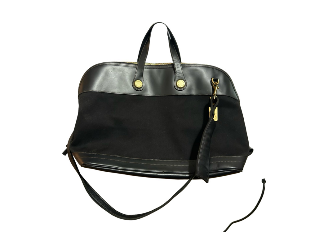 Dooney & Bourke Canvas and Leather Satchel Black